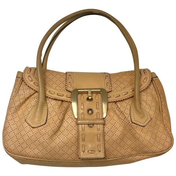 Céline Handbags - Céline Perforated Leather Satchel